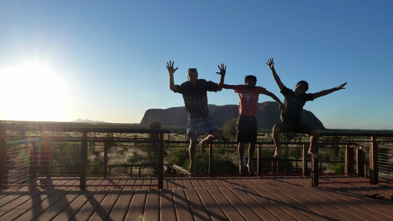 Le trio à uluru