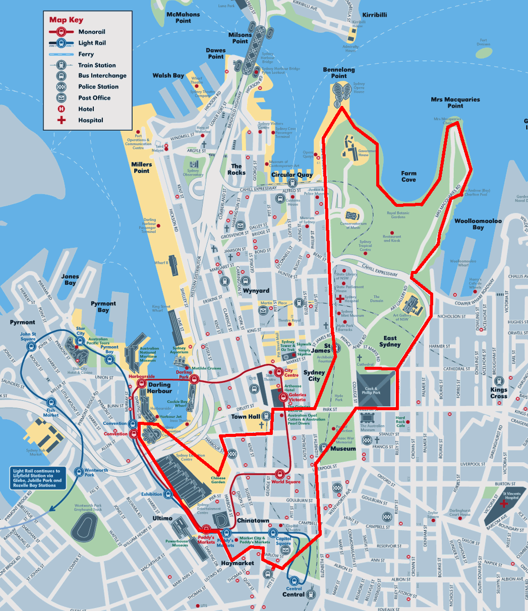 map sydney