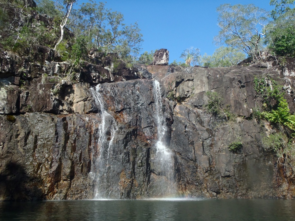 Waterfalls next to airlie beach jump