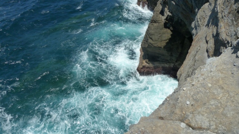 down of cliff